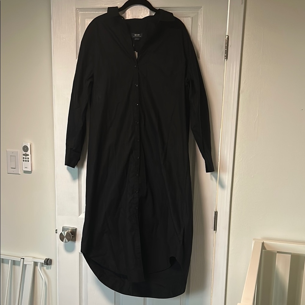 Black Long Sleeve Shirt Dress